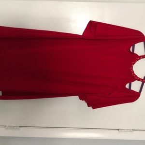Versona Knee Length Red Dress
